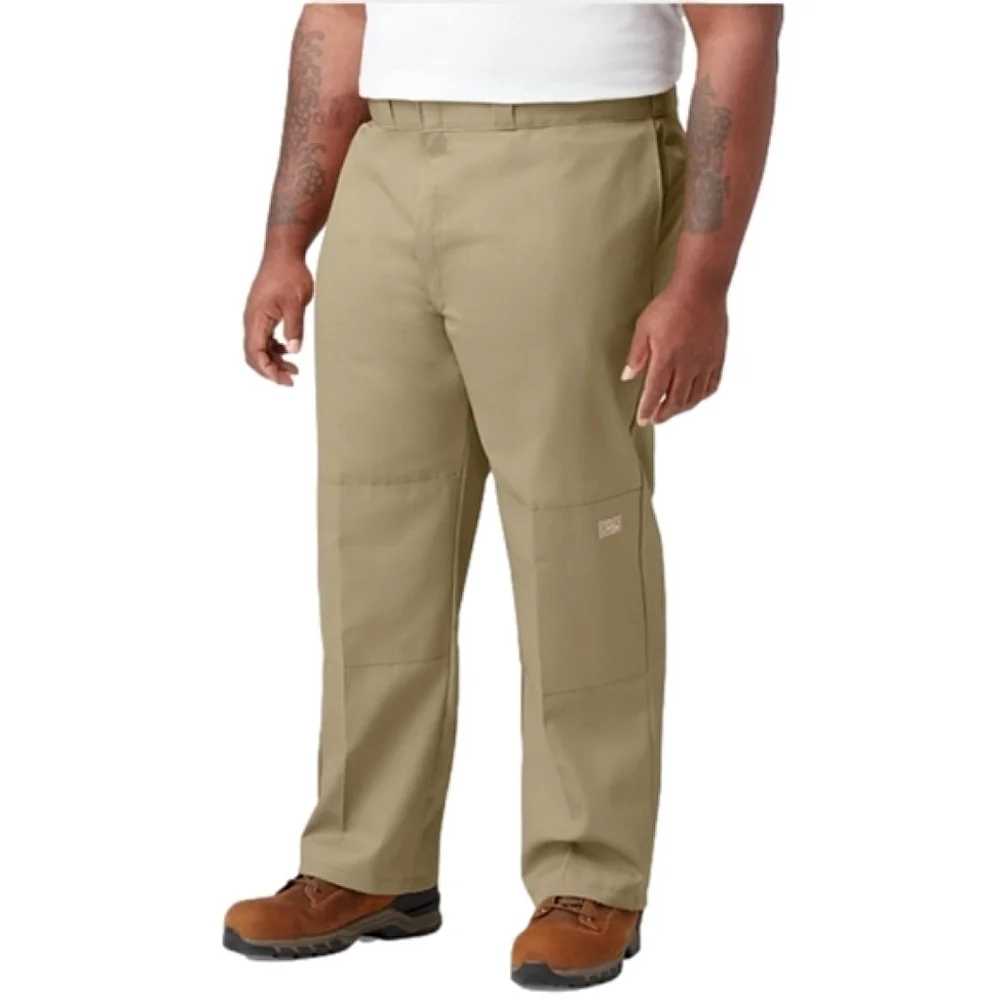 𝅺dickies Men's Loose Fit Double Knee Work Pants in Khaki Size 42/32 NWT - Picture 2 of 8